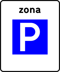 Begin of a parking zone