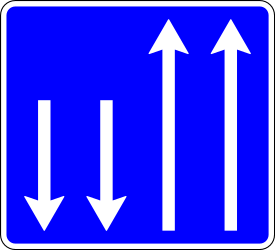 Lane usage and direction overview