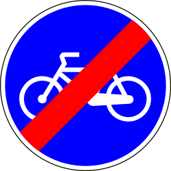 End of the path for cyclists