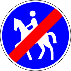 End of the path for equestrians