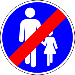 End of the path for pedestrians