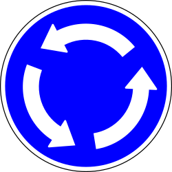 Direction of traffic on roundabout
