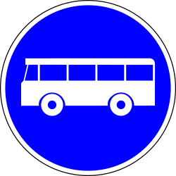 Mandatory lane for buses