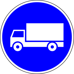 Mandatory lane for trucks