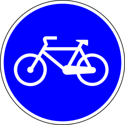 Cyclist must use mandatory path