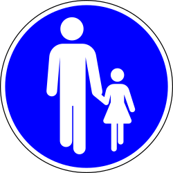 Pedestrians move use mandatory path