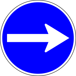 Turning right compulsory