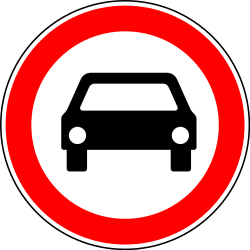 Vehicles - Cars prohibited