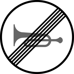 End of the prohibition to use the horn