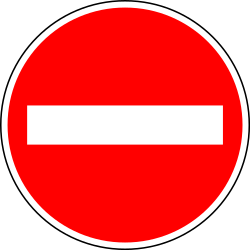 No entry (one-way traffic)