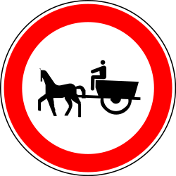 Horse carts prohibited
