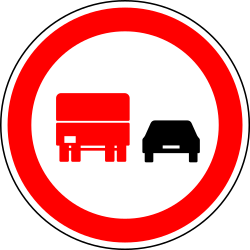 Overtaking prohibited for trucks