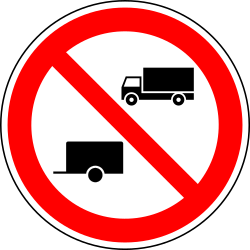 Trucks and trailers prohibited