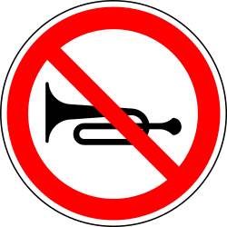 Using the horn prohibited