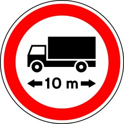 Vehicles longer than indicated length prohibited