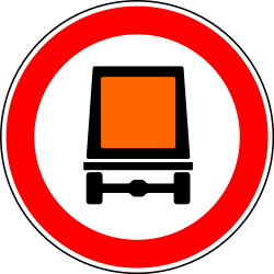 Vehicles with dangerous goods prohibited