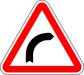 Road bends to the right
