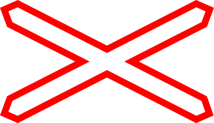 Rail crossing ahead with 1 railway