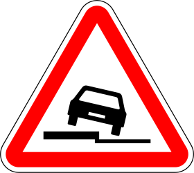Warning for a soft verge