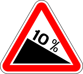 Steep descent ahead