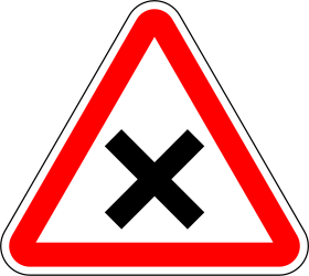 Uncontrolled crossroad ahead