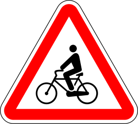 Warning for bikes and cyclists